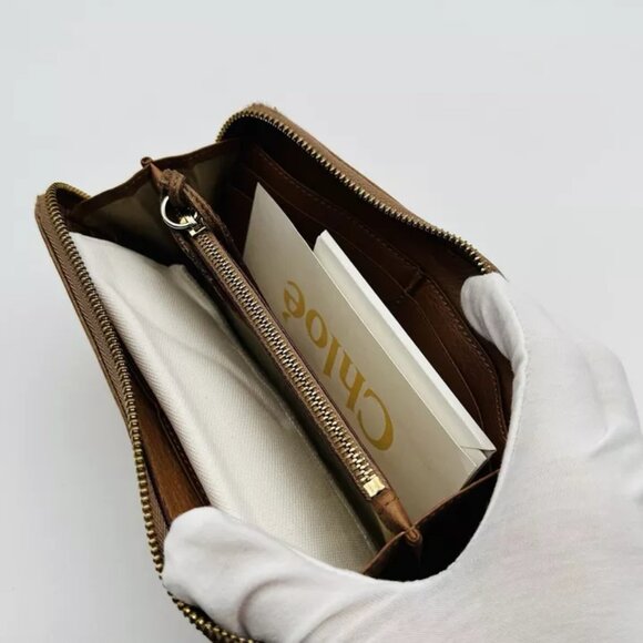 Chloe wallet leather Beige Georgia Auth - Picture 3 of 9